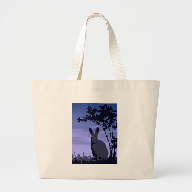 Wild Rabbit Large Tote Bag (Front)