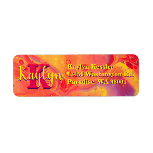 Wild Red Purple Acrylic Flow Art