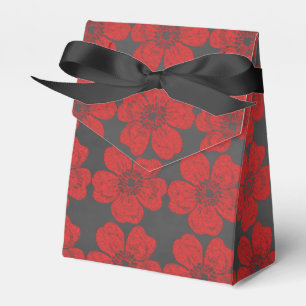 Wild Red Roses Chalkboard Favour Box