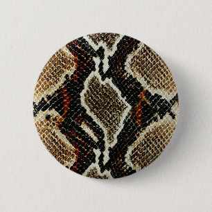 wild reptile pattern colourful python snake print 6 cm round badge