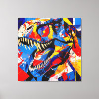 Wild Retro T-rex Dinosaur Fusion