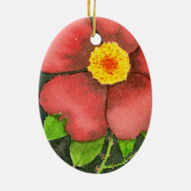 "Wild Roae" Floral Ornament (Back)