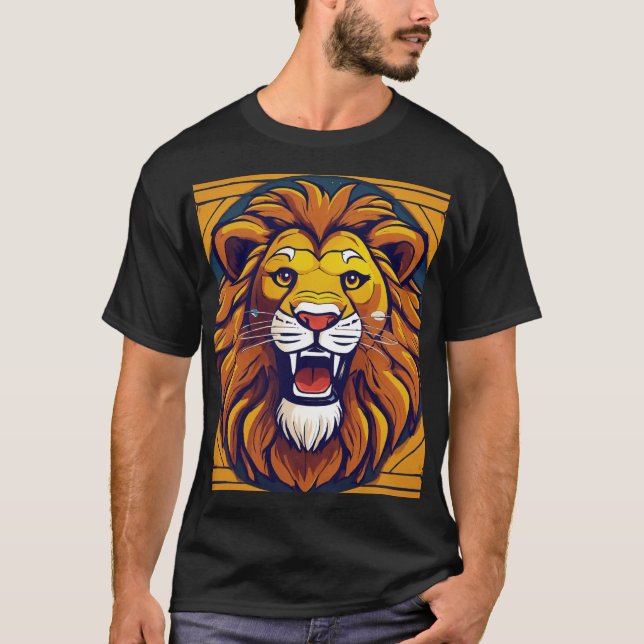 "Wild Roar: Bold Tiger Print T-Shirt" T-Shirt (Front)