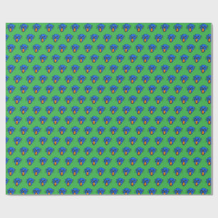 Wild Roar Gift Wrap – Blue Panther Pattern