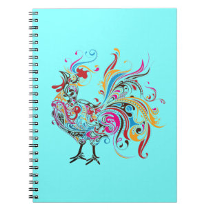 Wild Rooster Spiral Notebook