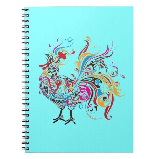 Wild Rooster Spiral Notebook (Front)
