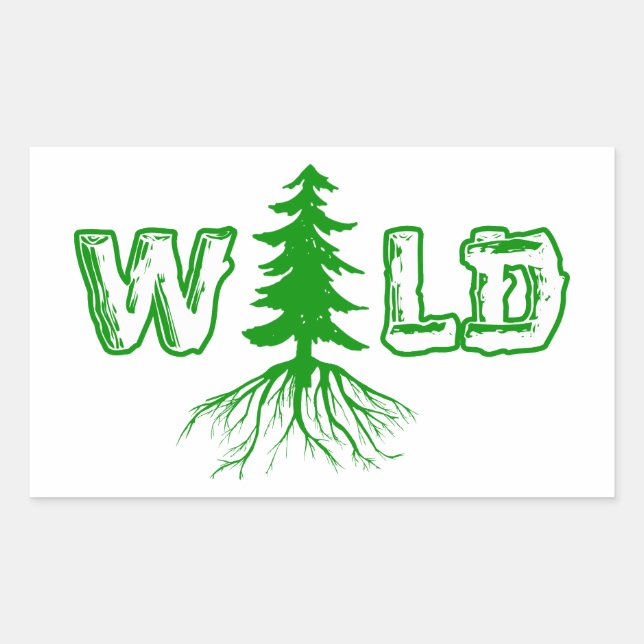 Wild Roots Outdoors Rectangular Sticker (Front)