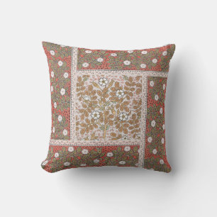 Wild Rose Art Illustration Flower Pattern Cushion