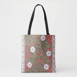 Wild Rose Art Illustration Flower Pattern Tote Bag
