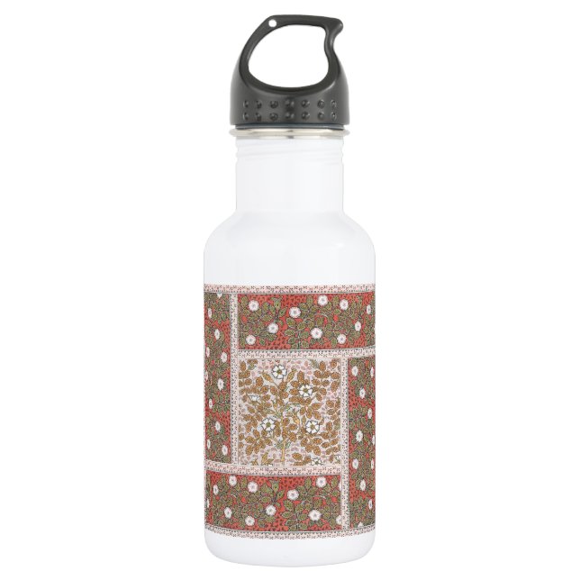 Wild Rose Art Illustration Flower Vintage 532 Ml Water Bottle (Front)