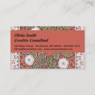 Wild Rose Art Illustration Flower Vintage Business Card