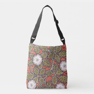 Wild Rose Art Illustration Flower Vintage Crossbody Bag