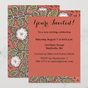 Wild Rose Art Illustration Flower Vintage Invitation