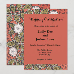 Wild Rose Art Illustration Flower Vintage Invitation