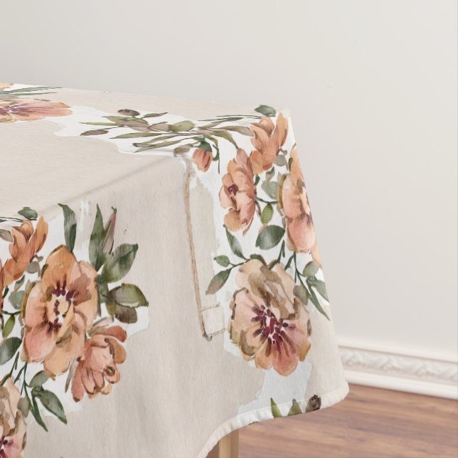 Wild Rose Blooms Tablecloth (In Situ)