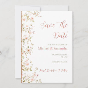 Wild Rose Country Wedding Save The Date