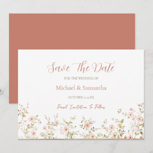 Wild Rose Country Wedding Save The Date