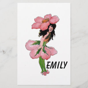 Wild Rose Cute Flower Child Floral Vintage Girl Stationery