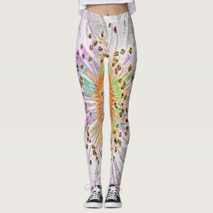 Wild Rose Design Leggings in Pastels
