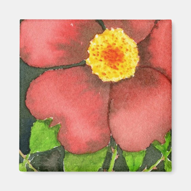 "Wild Rose"  Floral Magnet (Front)