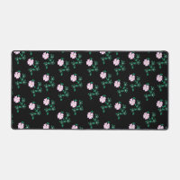 Wild Rose - Floral Pattern on Black Background