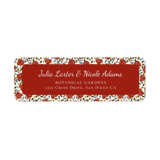 Wild Rose Floral Petals Garden Affair Wedding (Front)