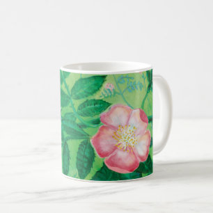 Wild rose flowers coffee mug