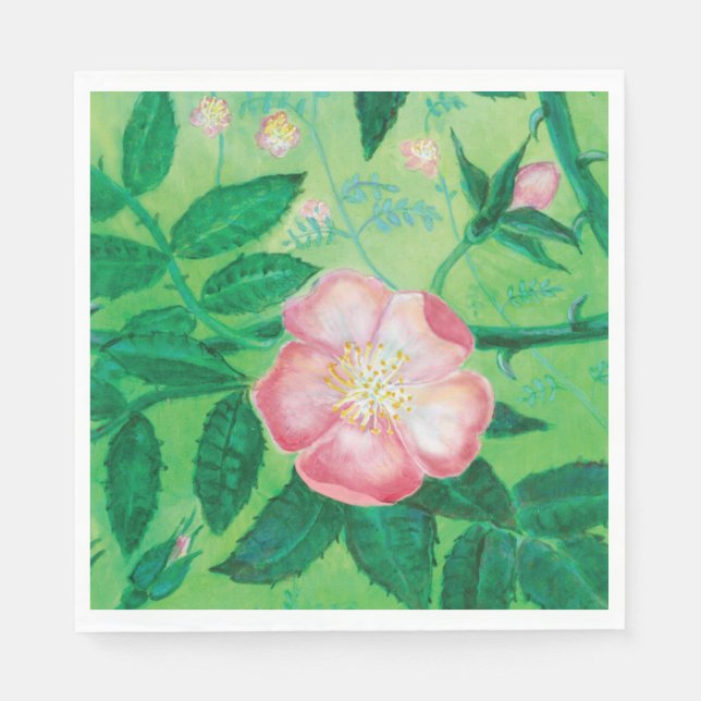 Wild rose flowers  napkin (Front)