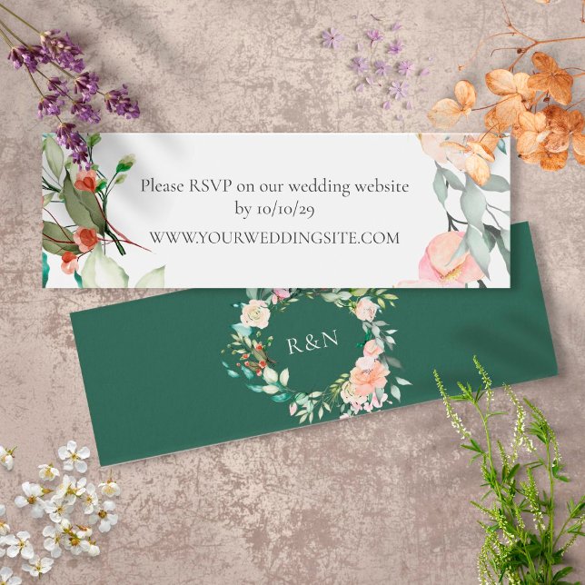 Wild Rose Garland Wedding Website RSVP (Creator Uploaded)