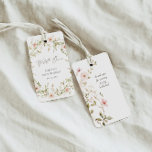 Wild Rose Kids First Birthday  Gift Tags<br><div class="desc">Our "Wild Rose Kids First Birthday" collection features gentle watercolor wild rose florals in light green and pink tones,  paired with a combination of elegant typography. This birthday collection has numerous matching products following the theme. Check our store for more items from this collection.</div>