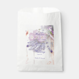 Wild Rose & Lavender Summer Flower Wedding Favour Bags