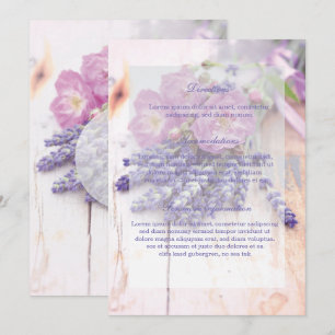 Wild Rose & Lavender Summer Flower Wedding Invitation