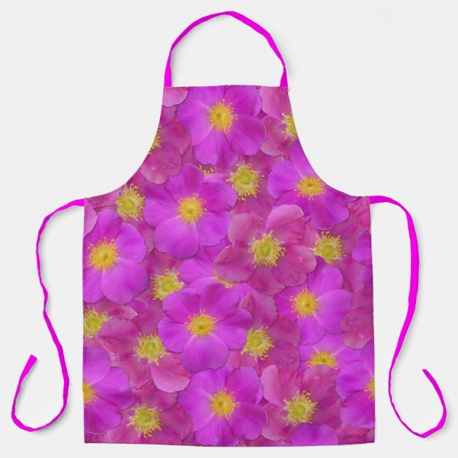 Wild Rose Seamless Pattern Apron (Front)
