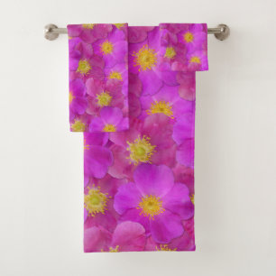 Wild Rose Seamless Pattern Bath Towel Set