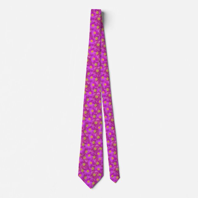 Wild Rose Seamless Pattern Tie (Front)