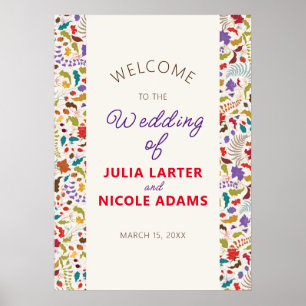 Wild Rose Woods Exotic Flower Garden Wedding Poster