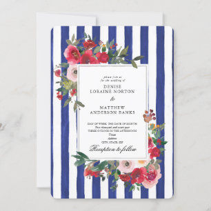 Wild Roses and Bluing Colour Invitation