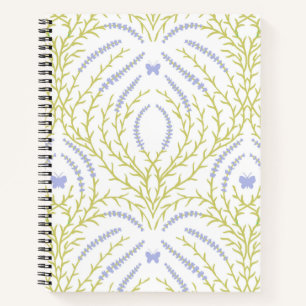 Wild roses and butterflies /pink/pale green/yellow notebook