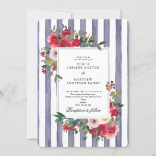 Wild Roses and Lavender Grey Invitation