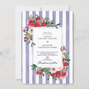 Wild Roses and Persian Violet Invitation