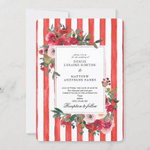 Wild Roses and Poinciana Red Invitation