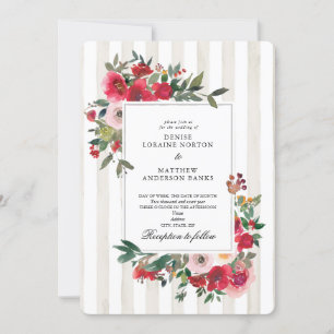 Wild Roses and Snow White Invitation