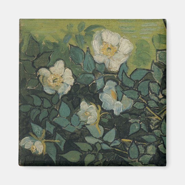 Wild Roses by Vincent van Gogh Magnet (Front)