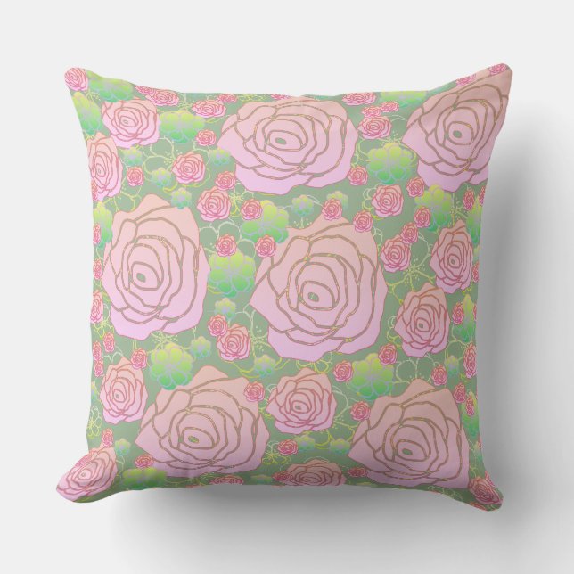 Wild Roses Cushion (Front)