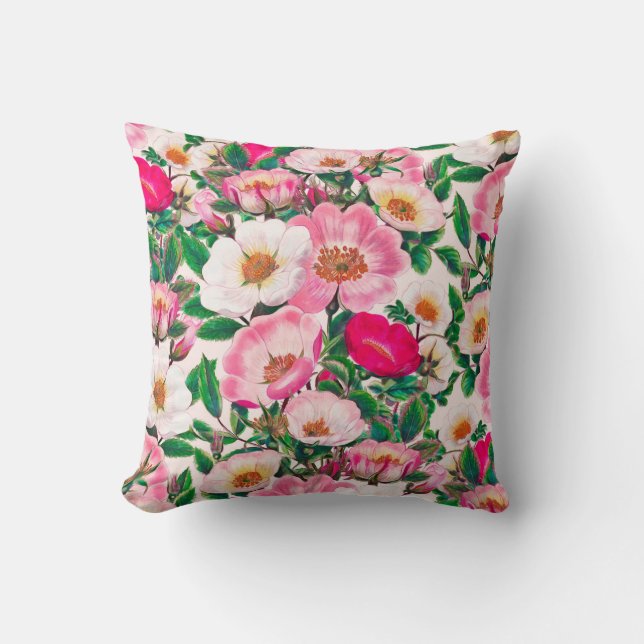 Wild Roses Cushion (Front)
