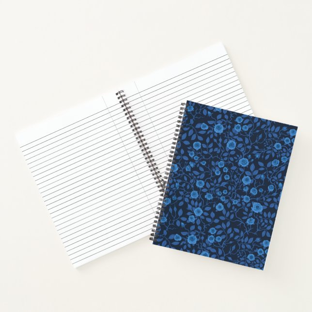 Wild roses in blue notebook (Inside)