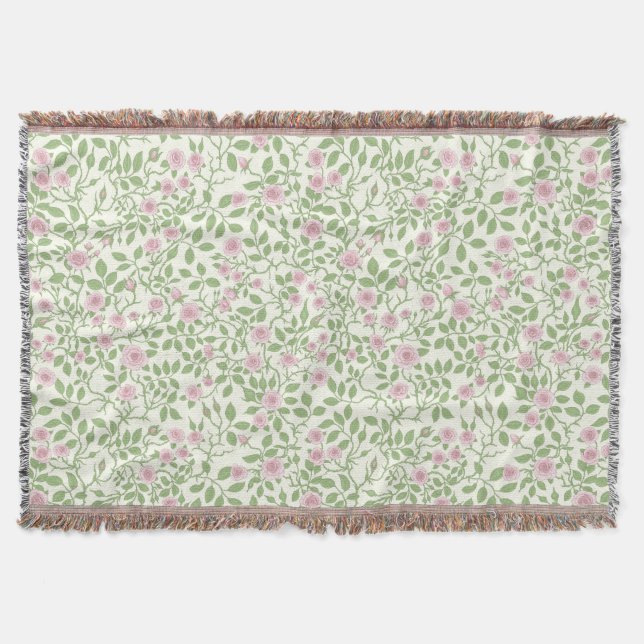 Wild roses  throw blanket (Front)