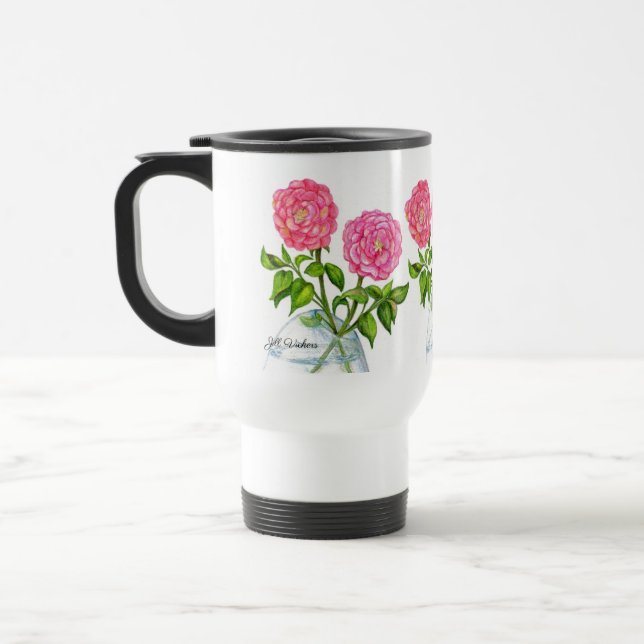 Wild Roses Travel Mug (Left)