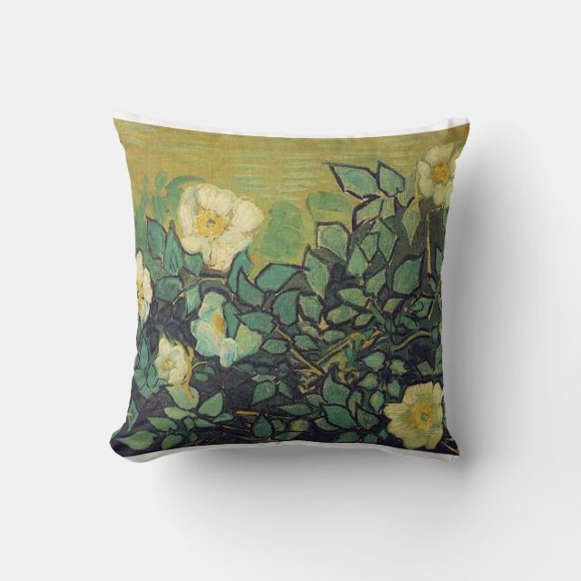 Wild roses,  Vincent van Gogh. Cushion (Front)