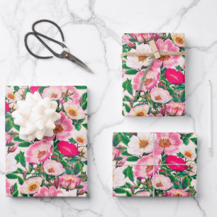 Wild Roses Wrapping Paper Sheet